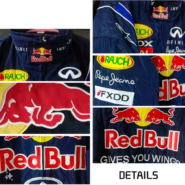 Red Bull Racing Vintage Jacket - Fully Embroidered