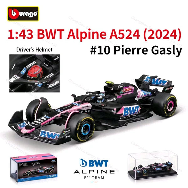 Bburago 1:43 2024 Alpine A524 - Bahrain GP Livery