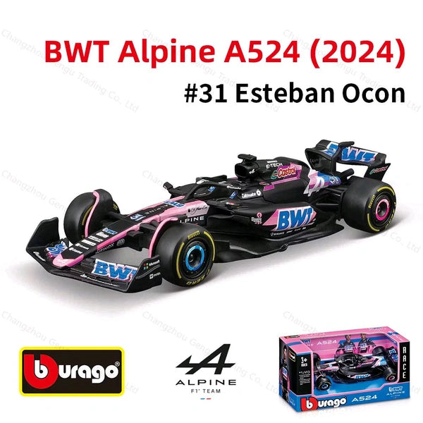 Bburago 1:43 2024 Alpine A524 - Bahrain GP Livery