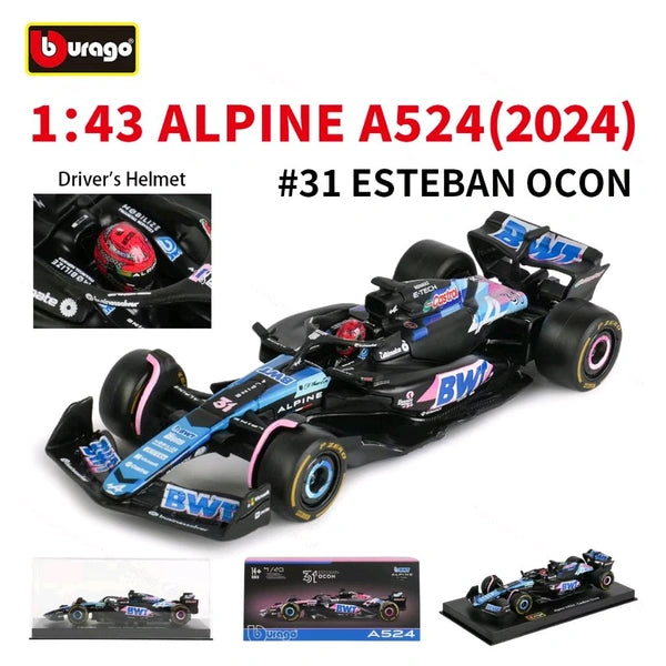 Bburago 1:43 2024 Alpine A523 - Japanese GP Livery