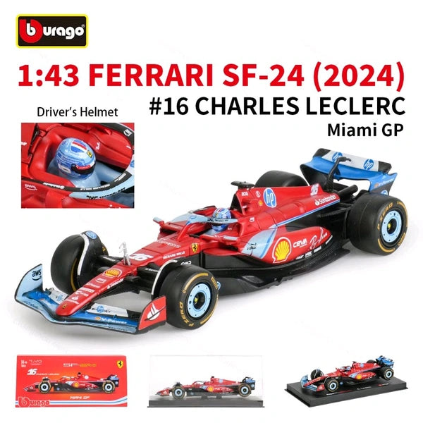Bburago 1:43 2024 Scuderia Ferrari SF 24 - Miami GP
