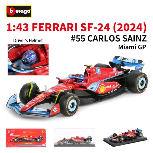 Bburago 1:43 2024 Scuderia Ferrari SF 24 - Miami GP