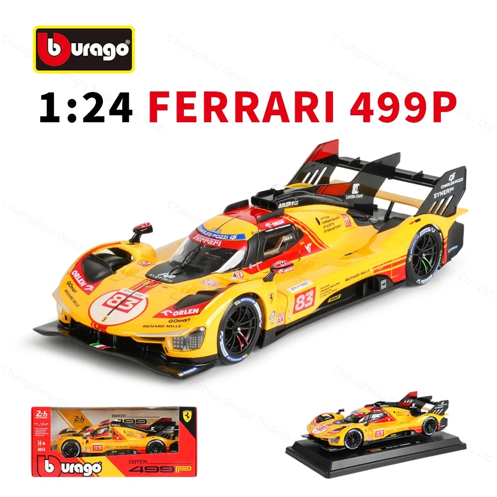 Bburago 1:24 Ferrari 499P LMH 2024 24H Le Mans Champion Model Car