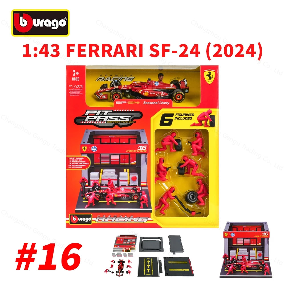 2024 Bburago 1:43 Pit Garage Kits (along with model car)