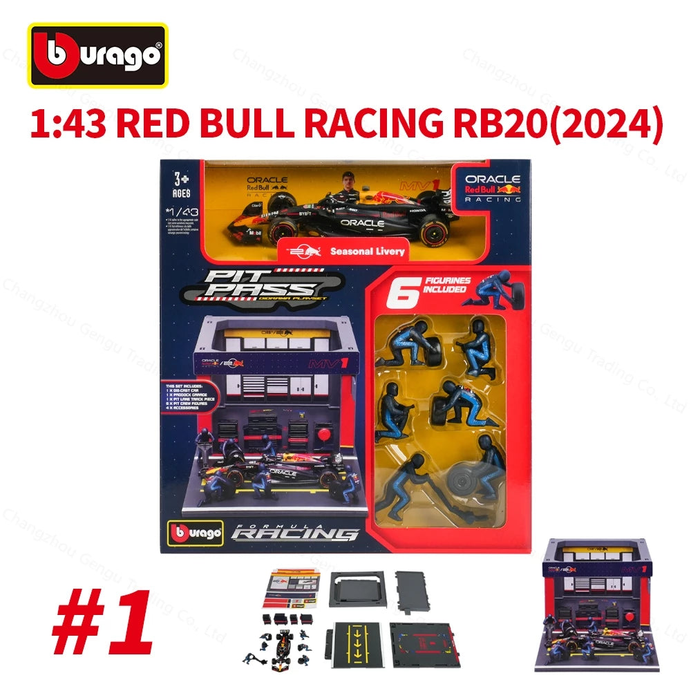2024 Bburago 1:43 Pit Garage Kits (along with model car)