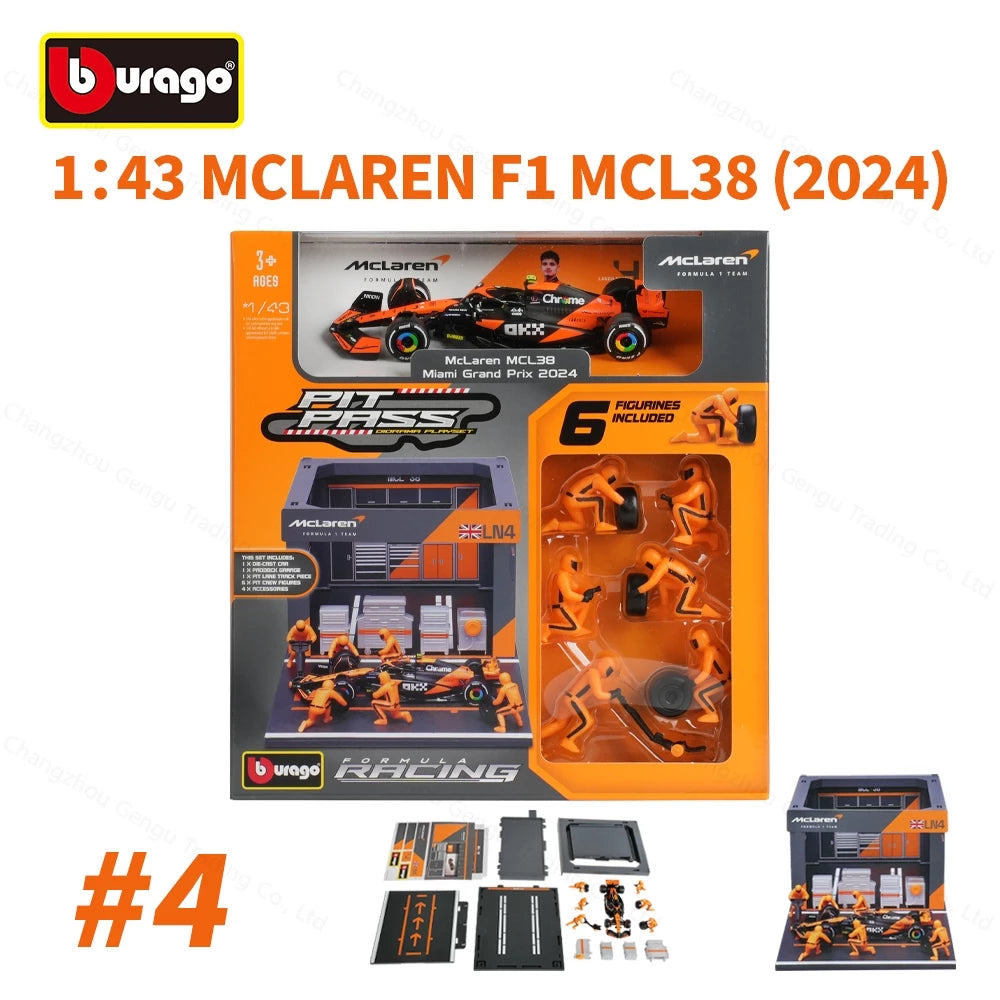 2024 Bburago 1:43 Pit Garage Kits (along with model car)
