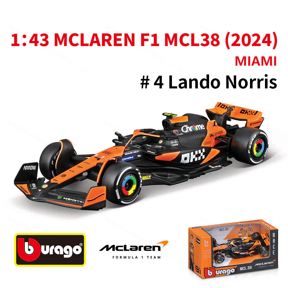 Bburago 1:43 2024 Mclaren MCL38 Miami Livery