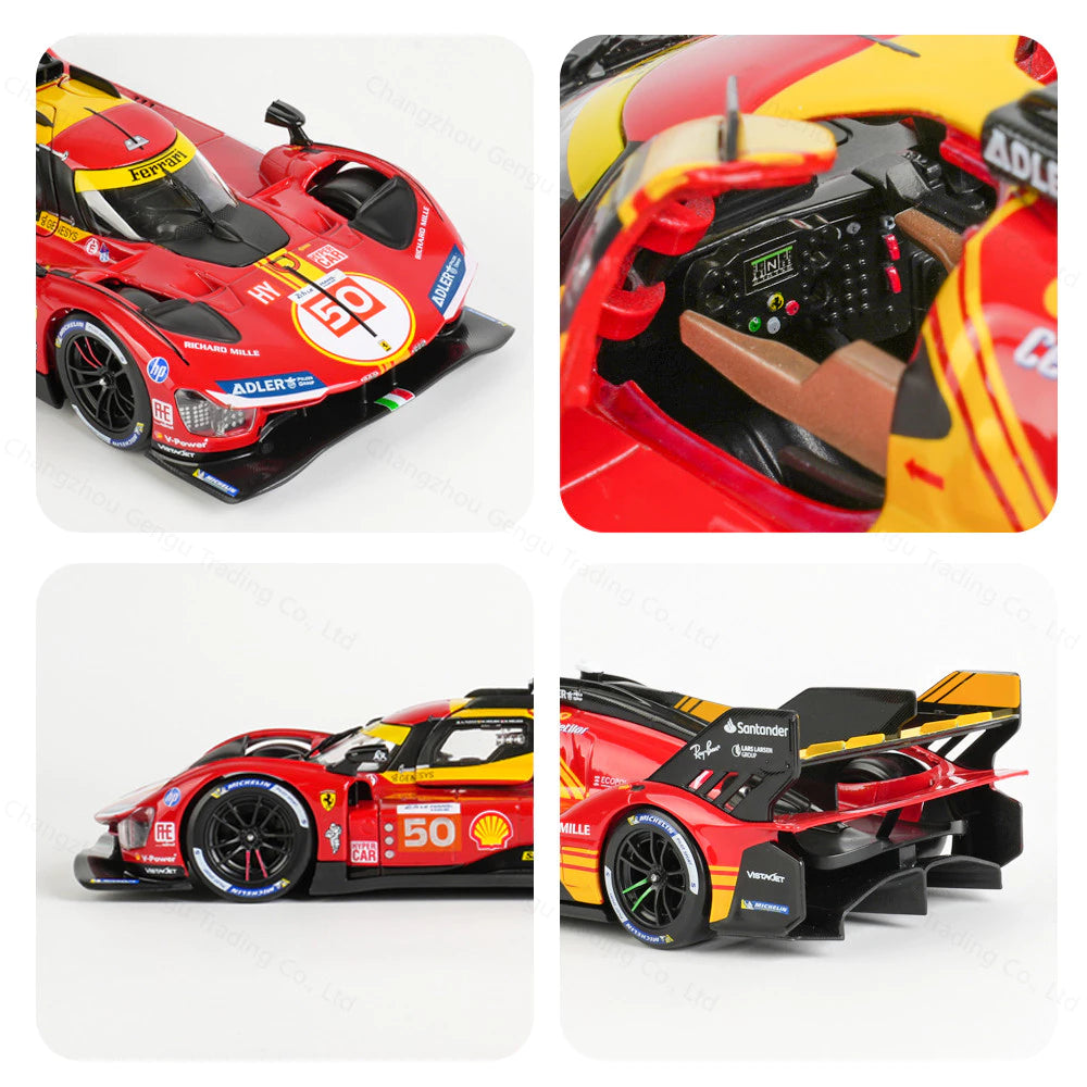 Bburago 1:24 Ferrari 499P LMH 2024 24H Le Mans Champion Model Car