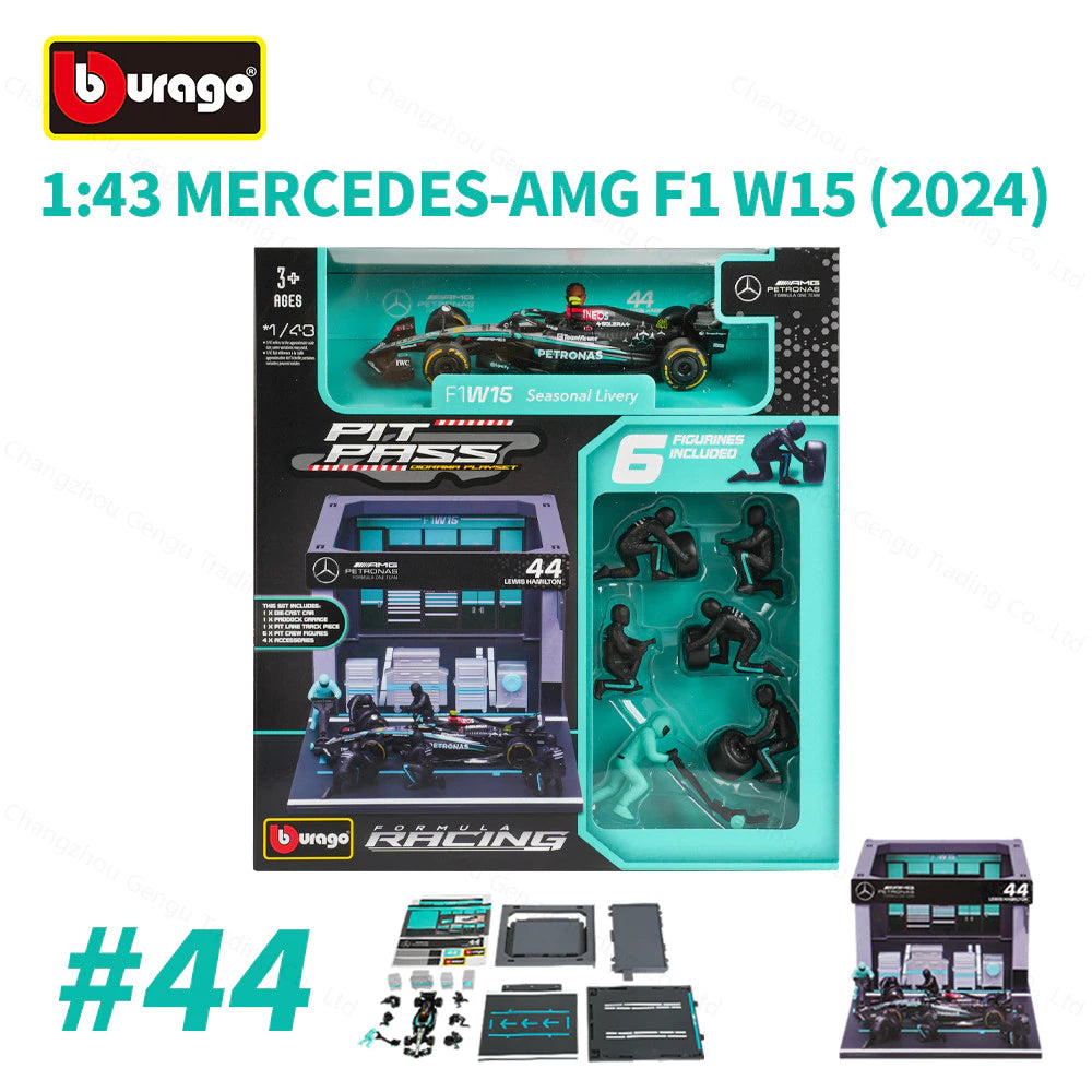 2024 Bburago 1:43 Pit Garage Kits (along with model car)